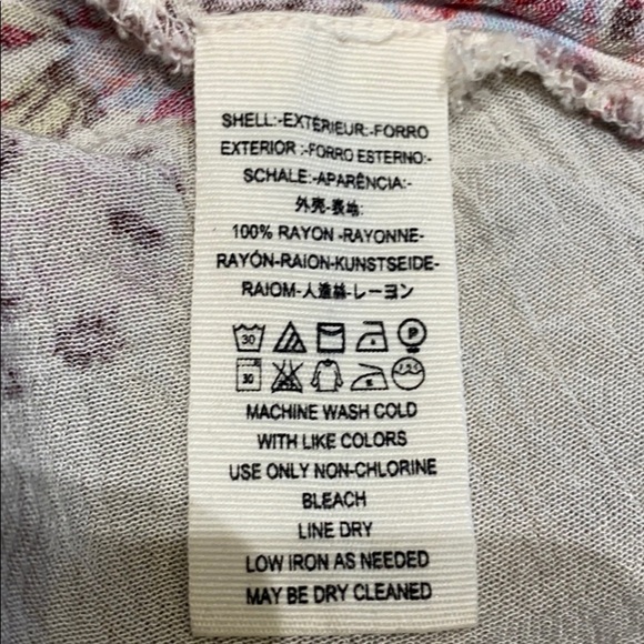 Free People Tree Swing Sleeveless Floral Tunic SZ M - Picture 5 of 7